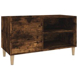 vidaXL Mueble discos madera contrachapada roble ahumado 84,5x38x48 cm