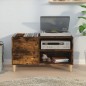 vidaXL Mueble discos madera contrachapada roble ahumado 84,5x38x48 cm vidaXL Mueble discos madera contrachapada roble ahumado 84,5x38x48 cm