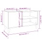 vidaXL Mueble discos madera contrachapada roble ahumado 84,5x38x48 cm vidaXL Mueble discos madera contrachapada roble ahumado 84,5x38x48 cm