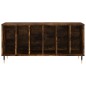 vidaXL Mueble discos madera contrachapada roble ahumado 100x38x48 cm vidaXL Mueble discos madera contrachapada roble ahumado 100x38x48 cm