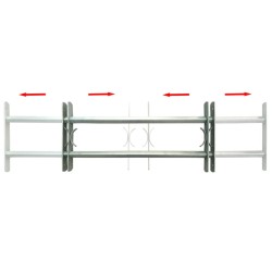 vidaXL Reja de seguridad ajustable ventana con 2 barras 500-650 mm