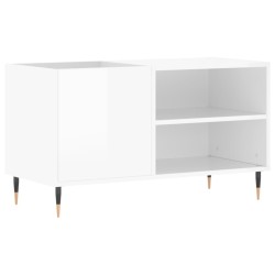 vidaXL Mueble de discos madera de ingeniería blanco brillo 85x38x48 cm