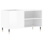 vidaXL Mueble de discos madera de ingeniería blanco brillo 85x38x48 cm
