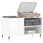 vidaXL Mueble de discos madera de ingeniería blanco brillo 85x38x48 cm