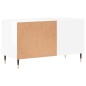 vidaXL Mueble de discos madera de ingeniería blanco brillo 85x38x48 cm