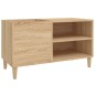 vidaXL Mueble discos madera contrachapada roble sonoma 84,5x38x48 cm vidaXL Mueble discos madera contrachapada roble sonoma 84,5x38x48 cm