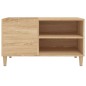 vidaXL Mueble discos madera contrachapada roble sonoma 84,5x38x48 cm vidaXL Mueble discos madera contrachapada roble sonoma 84,5x38x48 cm