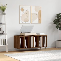 vidaXL Mueble discos madera contrachapada roble marrón 100x38x48 cm