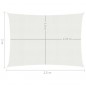 vidaXL Toldo de vela HDPE blanco 160 g/m² 2x2,5 m vidaXL Toldo de vela HDPE blanco 160 g/m² 2x2,5 m