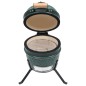 vidaXL Barbacoa 2 en 1 ahumadora Kamado de cerámica verde 56 cm vidaXL Barbacoa 2 en 1 ahumadora Kamado de cerámica verde 56 cm