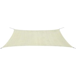 vidaXL Toldo de vela rectangular HDPE 4x6 m crema