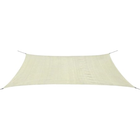 vidaXL Toldo de vela rectangular HDPE 4x6 m crema