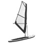 vidaXL Tabla de paddle surf inflable con vela negro y blanco vidaXL Tabla de paddle surf inflable con vela negro y blanco