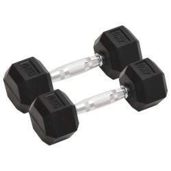 vidaXL Mancuernas 2 unidades hierro fundido 8 kg