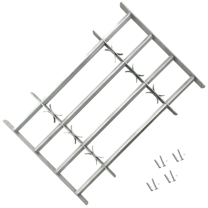 vidaXL Reja de seguridad ajustable ventana con 4 barras 500-650 mm vidaXL Reja de seguridad ajustable ventana con 4 barras 500-650 mm
