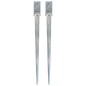 vidaXL Picas de tierra 2 uds acero galvanizado plateado 7x7x90 cm vidaXL Picas de tierra 2 uds acero galvanizado plateado 7x7x90 cm