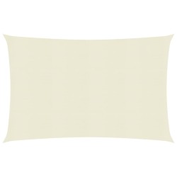 vidaXL Toldo de vela crema HDPE 160 g/m² 4x5 m 