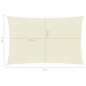 vidaXL Toldo de vela crema HDPE 160 g/m² 4x5 m vidaXL Toldo de vela crema HDPE 160 g/m² 4x5 m