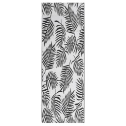 vidaXL Alfombra de exterior PP negra 80x250 cm