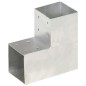 vidaXL Conectores de postes en L 4 uds metal galvanizado 101x101 mm vidaXL Conectores de postes en L 4 uds metal galvanizado 101x101 mm