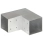 vidaXL Conectores de postes en L 4 uds metal galvanizado 101x101 mm vidaXL Conectores de postes en L 4 uds metal galvanizado 101x101 mm
