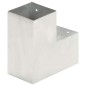 vidaXL Conectores de postes en L 4 uds metal galvanizado 101x101 mm vidaXL Conectores de postes en L 4 uds metal galvanizado 101x101 mm