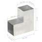vidaXL Conectores de postes en L 4 uds metal galvanizado 101x101 mm vidaXL Conectores de postes en L 4 uds metal galvanizado 101x101 mm