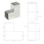 vidaXL Conectores de postes en L 4 uds metal galvanizado 101x101 mm vidaXL Conectores de postes en L 4 uds metal galvanizado 101x101 mm