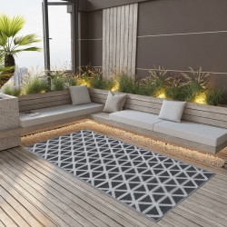 vidaXL Alfombra de exterior PP negro 80x150 cm
