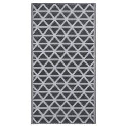 vidaXL Alfombra de exterior PP negro 80x150 cm