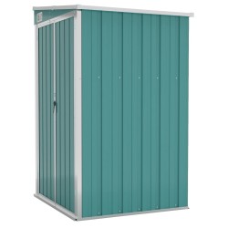 vidaXL Cobertizo de jardín pared acero galvanizado verde 118x100x178cm