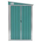 vidaXL Cobertizo de jardín pared acero galvanizado verde 118x100x178cm vidaXL Cobertizo de jardín pared acero galvanizado verde 118x100x178cm