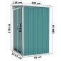 vidaXL Cobertizo de jardín pared acero galvanizado verde 118x100x178cm vidaXL Cobertizo de jardín pared acero galvanizado verde 118x100x178cm
