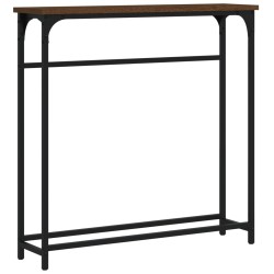 vidaXL Mesa consola madera de ingeniería marrón roble 75x19,5x75 cm