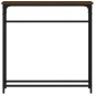 vidaXL Mesa consola madera de ingeniería marrón roble 75x19,5x75 cm