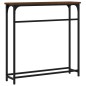 vidaXL Mesa consola madera de ingeniería marrón roble 75x19,5x75 cm
