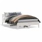 vidaXL Estructura de cama con cabecero madera pino blanco 140x190 cm