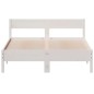 vidaXL Estructura de cama con cabecero madera pino blanco 140x190 cm