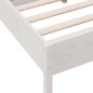vidaXL Estructura de cama con cabecero madera pino blanco 140x190 cm