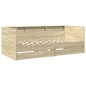 vidaXL Tumbona con cajones madera ingeniería roble Sonoma 100x200 cm