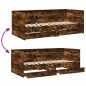 vidaXL Tumbona con cajones madera ingeniería roble ahumado 100x200 cm vidaXL Tumbona con cajones madera ingeniería roble ahumado 100x200 cm