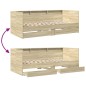 vidaXL Tumbona con cajones madera ingeniería roble Sonoma 100x200 cm
