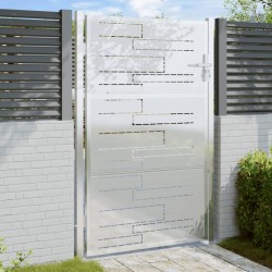 vidaXL Puerta de jardín de acero inoxidable 100x150 cm