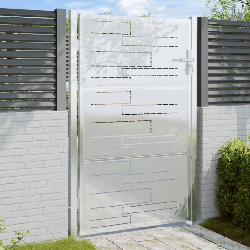 vidaXL Puerta de jardín de acero inoxidable 100x150 cm vidaXL Puerta de jardín de acero inoxidable 100x150 cm