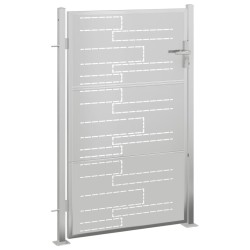 vidaXL Puerta de jardín de acero inoxidable 100x150 cm