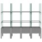 vidaXL Jardinera con enrejado PP gris claro 160x40x142,5 cm