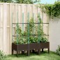 vidaXL Jardinera con enrejado PP marrón 120x40x142,5 cm vidaXL Jardinera con enrejado PP marrón 120x40x142,5 cm