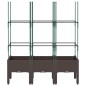 vidaXL Jardinera con enrejado PP marrón 120x40x142,5 cm vidaXL Jardinera con enrejado PP marrón 120x40x142,5 cm