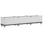 vidaXL Jardinera con ruedas PP blanco 240x50x54 cm vidaXL Jardinera con ruedas PP blanco 240x50x54 cm