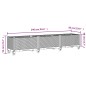 vidaXL Jardinera con ruedas PP blanco 240x50x54 cm vidaXL Jardinera con ruedas PP blanco 240x50x54 cm